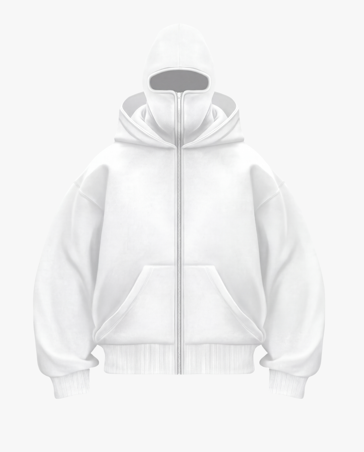 SOUTH SIDE® - BALACLAVA HOODIE UNISEX WHITE